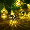 Moroccan Solar Garden String Lights Hanging Lantern Fairy Light Outdoor Romantic