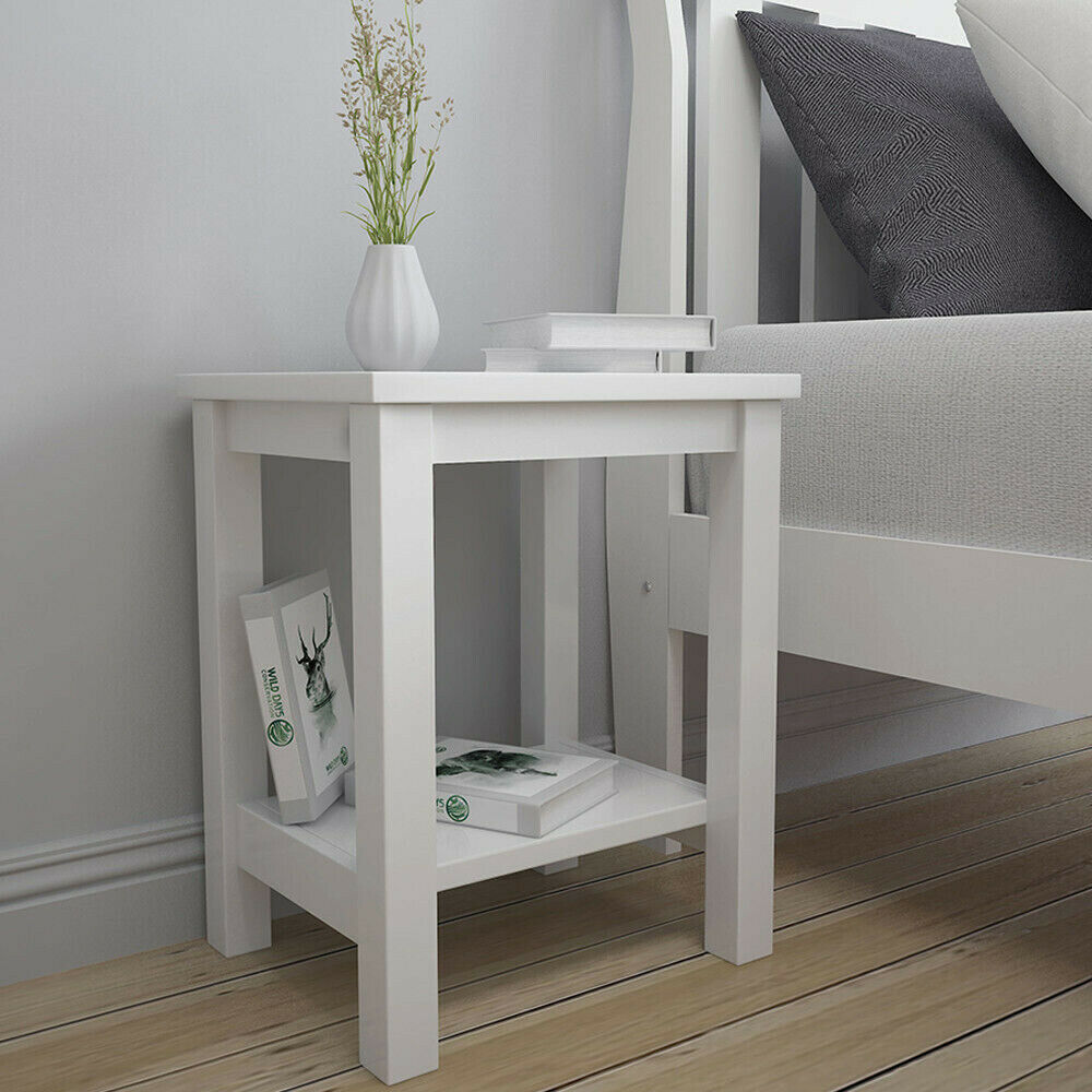 Narrow Small Wood Table Bedside End Side Plant Stand Telephone Table Storage