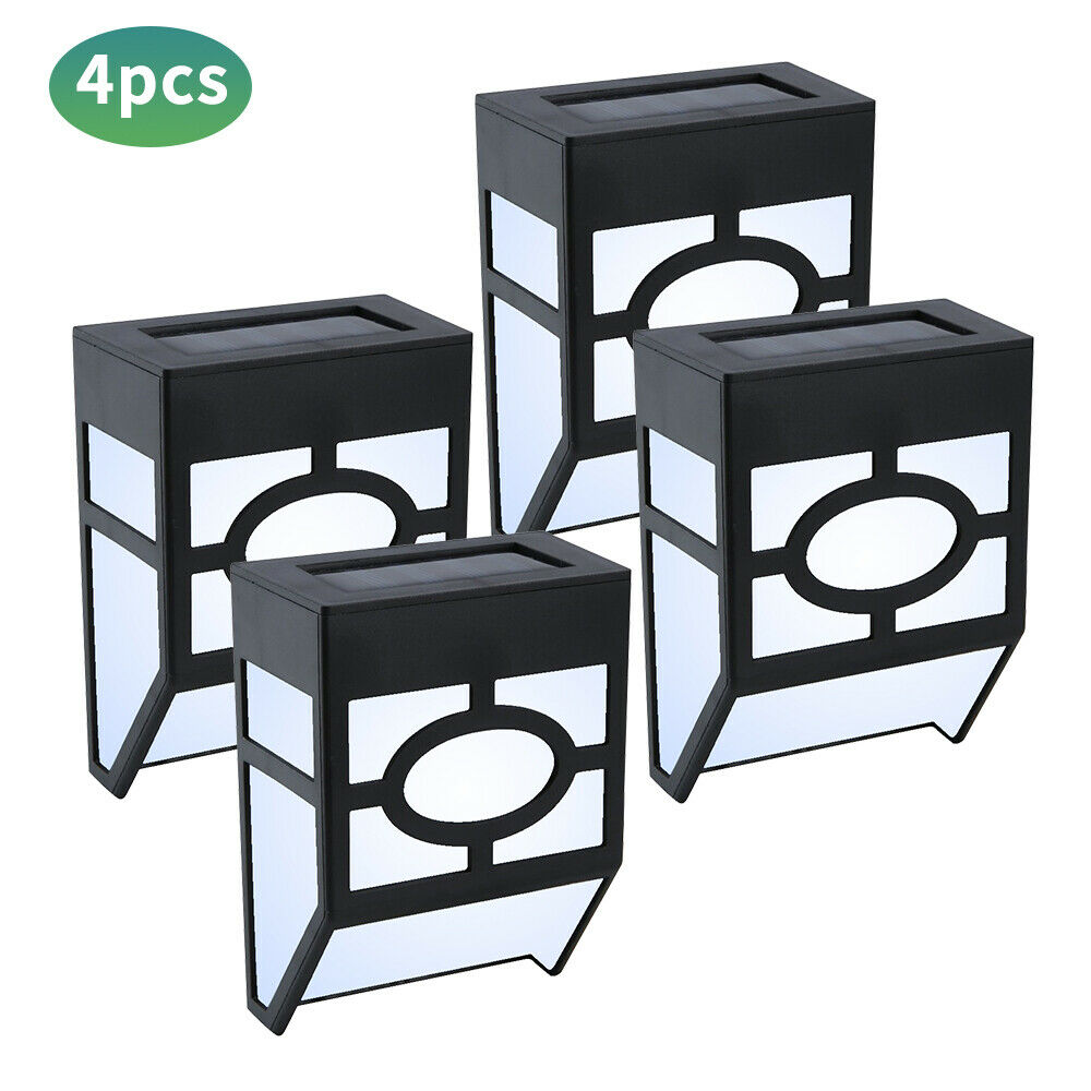 8x Super Bright LED Solar Powered Wall Lights Door Fence Outdoor Garden Lighting