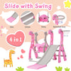 4 in1 Kids Baby Toddler Swing Slide & Climber Set In/Outdoor Boys Girls Toy HT