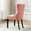 Dining Chairs Velvet Studded Fabric Lounge Padded Accent Side Chair Home Kitchen