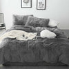 Teddy Fleece Duvet Cover Set Soft Warm Cosy Quilt Cover Set Single Double King