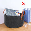 Grey Closet Clothing Toy Storage Felt Storage Basket Bin with Handle Bedroom