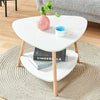 2 Tier Coffee Sofa Side End Table Modern Tea Desk Storage Shelf for Living Room