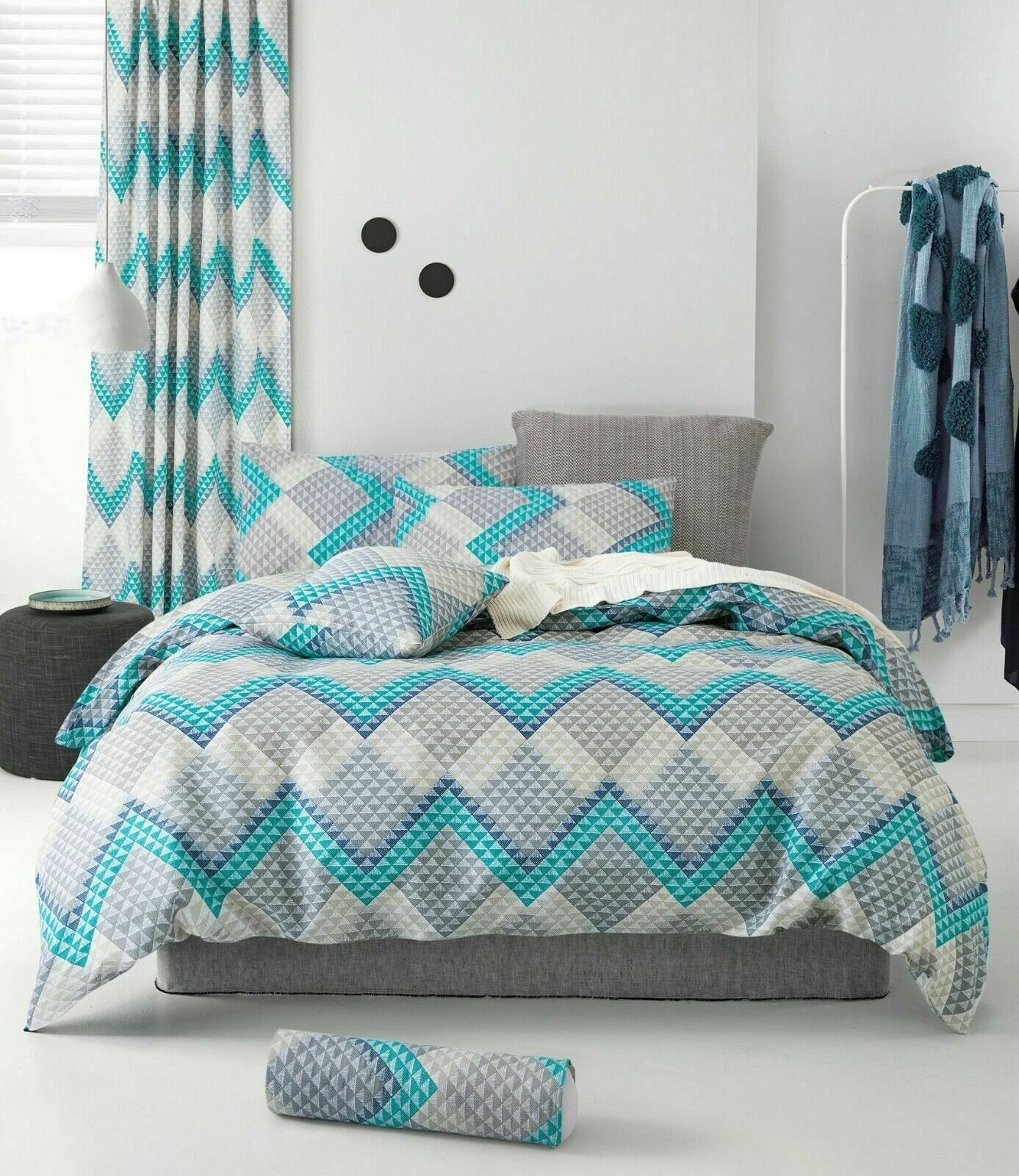 Multicoloured Printed Duvet Set Quilt Cover Bedding Set Single Double King Size