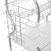 3 Tiers Stainless Steel Kitchen Dish Rack Cup Drying Drainer Tray Cutlery Holder