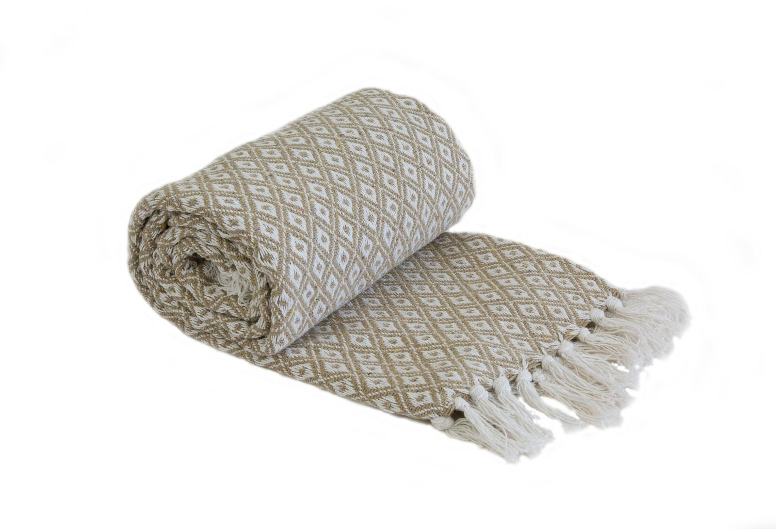 Casablanca Throw 100% Recycled Cotton, Sofa Chair Bed Throw Blanket 4 colours