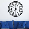 Large Metal Home Wall Clock Big Roman Numberals Giant Open Face 80cm Round