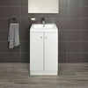 Storage sink Alpine Duo 500mm floor standing vanity unit gloss white