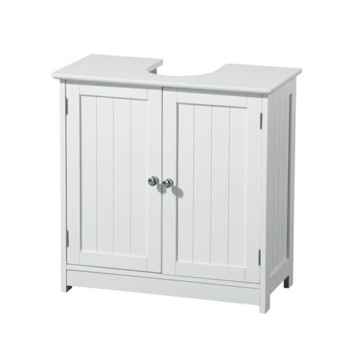 Bathroom Sink Cabinet Under Basin Unit Cupboard Storage Furniture White
