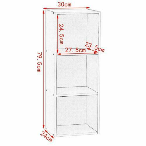 3/4 Cube Bookcase Shelving Unit Storage Book Shelf Wooden for Living Room