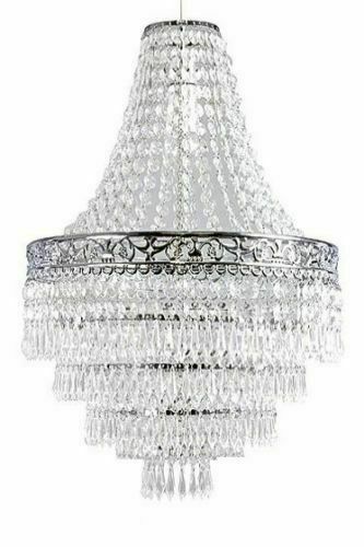 Modern Chandelier Acrylic Crystal Light Shades Beaded Droplet Ceiling Pendant