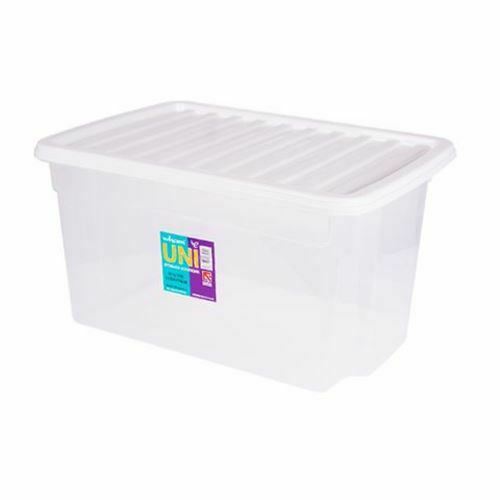 3 Pack Plastic Storage Boxes Clear Home Stacker Boxes With Lids