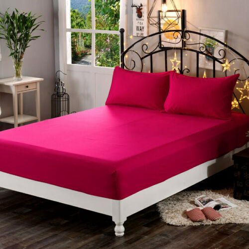 Extra Deep 30cm Fitted Sheet Bed Sheets 100% Poly Cotton Single Double King Size