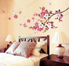 Large Peach Blossom Flower Butterfly Wall Stickers Art Decal Home Room Decor
