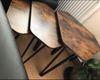 Industrial Nest Tables Vintage Room Furniture Side End Table Set 3 Rustic Metal