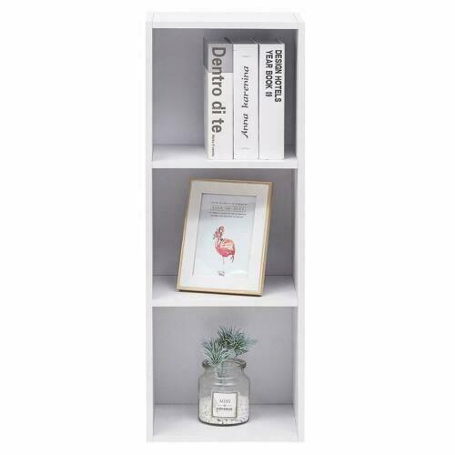 3/4 Cube Bookcase Shelving Unit Storage Book Shelf Wooden for Living Room