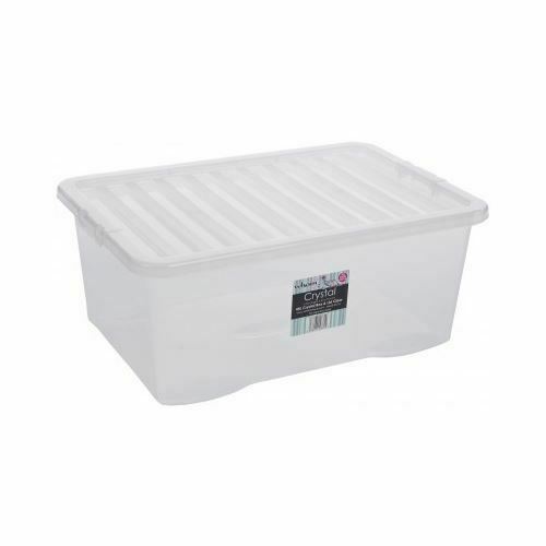 3 Pack Plastic Storage Boxes Clear Home Stacker Boxes With Lids