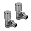 Chrome Towel Rail Radiator Rads Bathroom Heated Straight Ladder Warmer w/ Valves