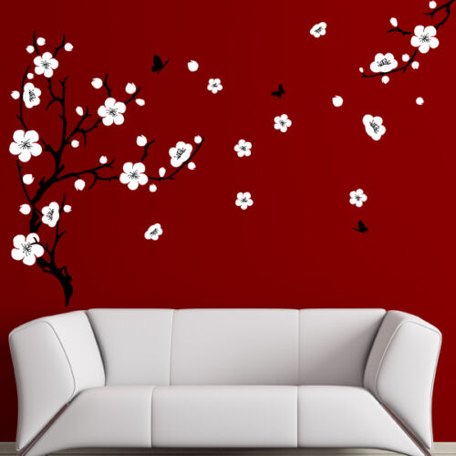 Plum Blossom Tree Flower Wall Stickers Vinyl Art Decals Living Room Bedroom