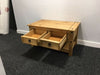 Corona Coffee Table with 2 Drawers & Shelf Solid Pine