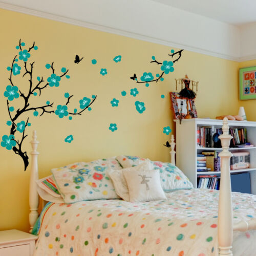 Plum Blossom Tree Flower Wall Stickers Vinyl Art Decals Living Room Bedroom