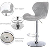 2× Grey Bar Stools Swivel Kitchen Breakfast Bar Stool Chair PU Leather Gas Lift