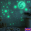 637xGlow In The Dark Stars Wall Stickers Kids Ceiling Bedroom Nursery Room Decor