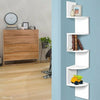 5 Tier Floating Wall Shelves Corner Shelf Storage Display Holder Bookcase Set