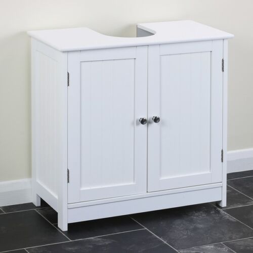 Bathroom Sink Cabinet Under Basin Unit Cupboard Storage Furniture White