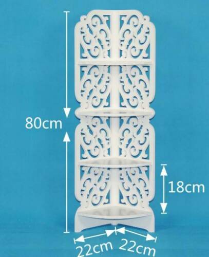 Corner Shelf Stand 4 Tiers Organizer Rack Bathroom Kitchen Storage Display Unit