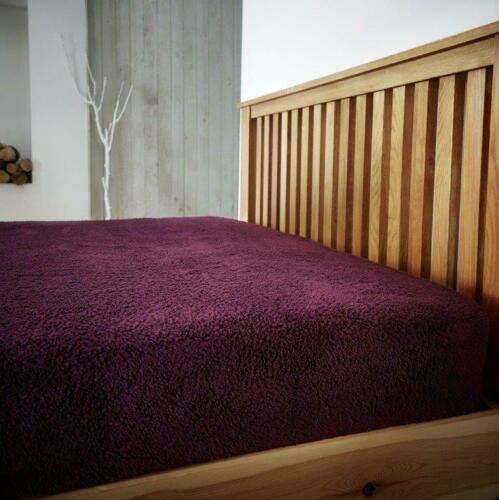 TEDDY BEAR FLEECE Duvet Cover & Fitted Sheet Sherpa Thermal Soft Bedding Set
