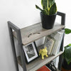 Industrial Plant Stand Vintage Bookcase Ladder Shelving Grey Display Rack Metal
