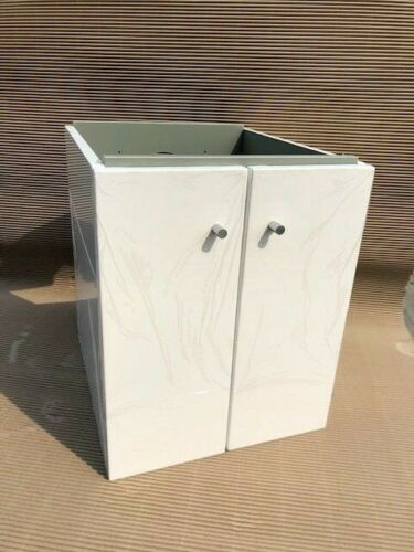 Storage sink Alpine Duo 500mm floor standing vanity unit gloss white