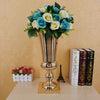 43cm Large Stunning Gold Iron Luxury Flower Vase Urn Wedding Table Home Decor (GOLDEN)