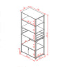 Industrial Bookshelf 5 Tier Ladder Shelf Metal Display Rack Storage Shelving uk