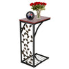 UK 2pcs C Shaped Sofa Side Table End Table Coffee Table Living Room Leaf Pattern