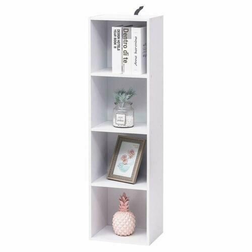 3/4 Cube Bookcase Shelving Unit Storage Book Shelf Wooden for Living Room
