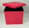 Soft Velvet Diamante Ottoman Folding Storage Box Footstool Seat new colour