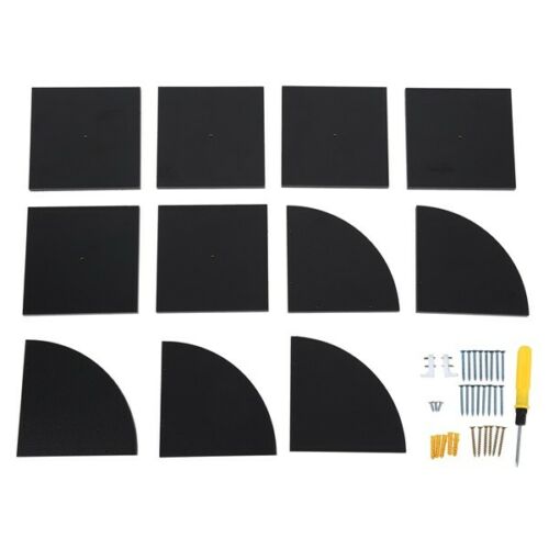 5 Tier Floating Wall Shelves Corner Shelf Storage Display Holder Bookcase Set