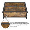 3 Tiers Console Table Industrial Hallway Table W/ Shelf Side Table Rustic Brown