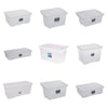 3 Pack Plastic Storage Boxes Clear Home Stacker Boxes With Lids