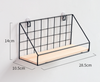 2X Retro Industrial Style Wall Shelf Shelving Unit Metal Wood Storage Rack Black