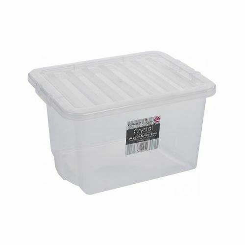 3 Pack Plastic Storage Boxes Clear Home Stacker Boxes With Lids