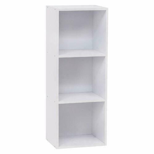3/4 Cube Bookcase Shelving Unit Storage Book Shelf Wooden for Living Room