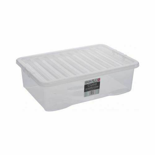 3 Pack Plastic Storage Boxes Clear Home Stacker Boxes With Lids