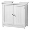 WHITE WOOD UNDER SINK CABINET BATHROOM STORAGE UNIT