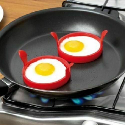 New Egg Ring Poacher Cooking Moulds Perfect Round Eggs 3" For Burgers Pancake