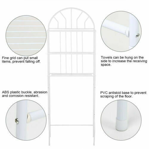 3 Tier Over Toilet Bathroom Display Tidy Shelf Towel Storage Rack Organizer