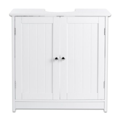 Bathroom Sink Cabinet Under Basin Unit Cupboard Storage Furniture White